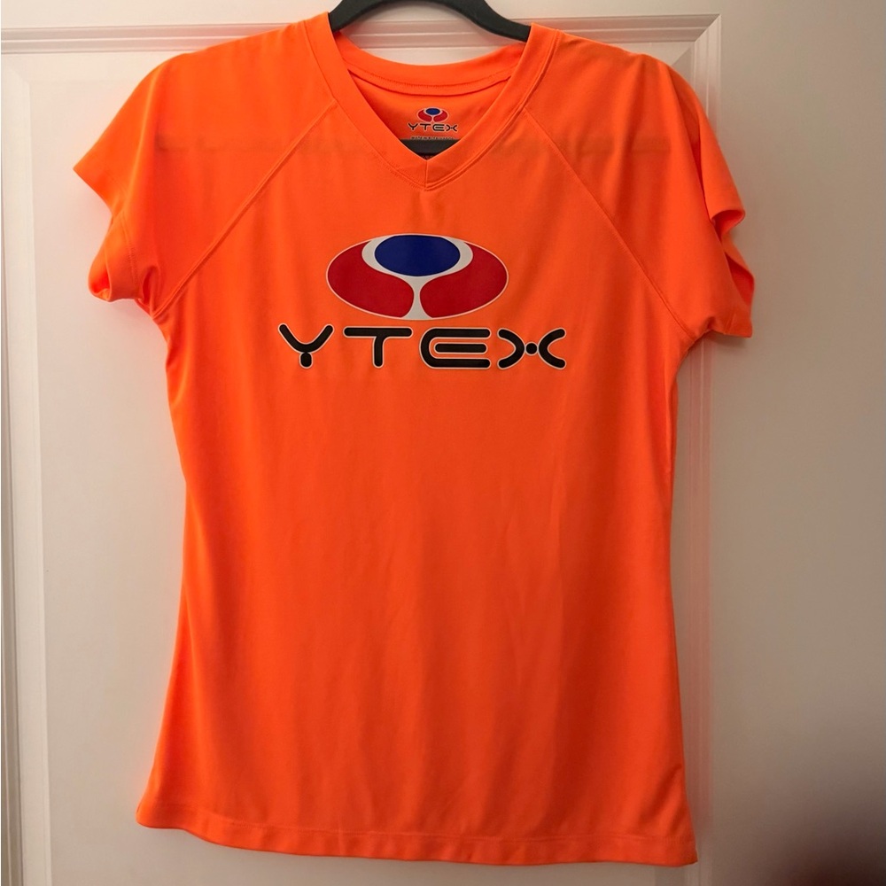 Women's Orange V-Neck YTEX Top